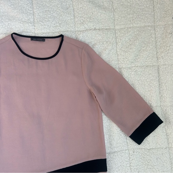 SUZY SHIER Pink and Black Blouse Relaxed Fit - Picture 3 of 11